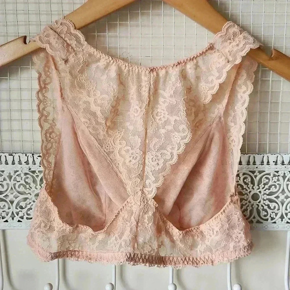 VICTORIA'S SECRET Peach Lace Racerback Bralette Bra sz M - Picture 6 of 13